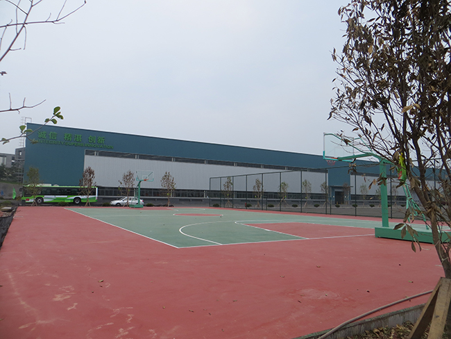 重庆恒通电动客车公司硅PU塑胶篮球场