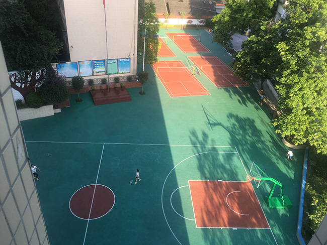重庆北碚静观中心校篮球场、羽毛球场