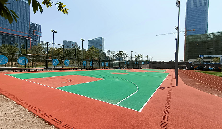 渝北区数据谷小学塑胶篮球场